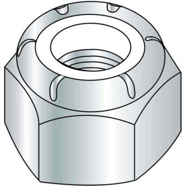 Kanebridge Hex Nut, #10-24, Nylon, Zinc Plated 10NS